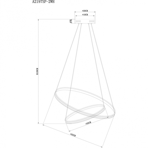 Подвесной светильник Arte Lamp Frodo A2197SP-2WH