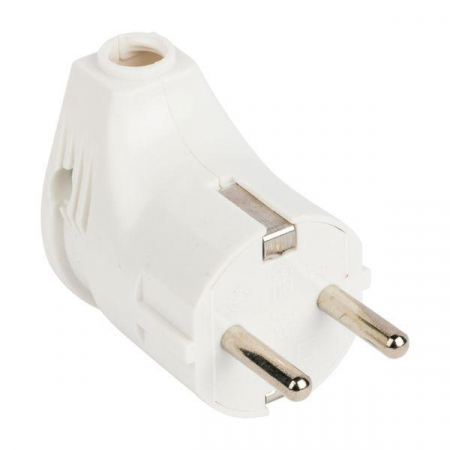 Вилка угловая 16А 250В с заземл. бел. EKF AVY16-10 Вилка угловая 16А 250В с заземл. бел. EKF AVY16-10