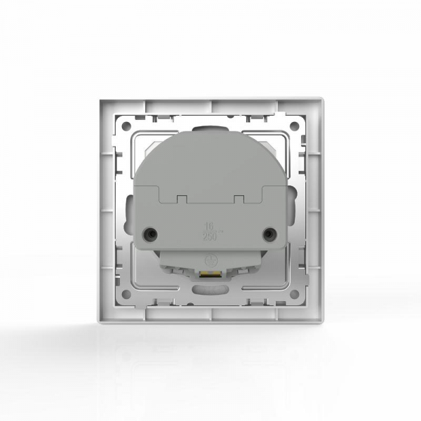 Розетка 1-м СП Pixel IP20 с заземл. с 2-мя заряд. устр. USB тип A+C механизм алюм. TOKOV ELECTRIC TKE-PX-R1U2AC-C03