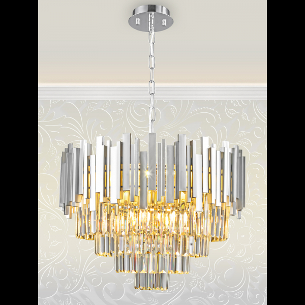 Подвесная люстра Natali Kovaltseva VERTIGO 81440/8C SILVER