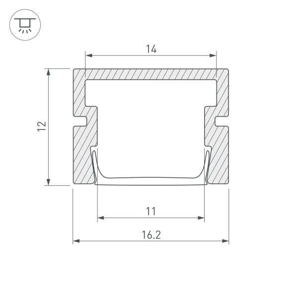 Алюминиевый профиль Arlight PDS-SM-3000 Anod 038815