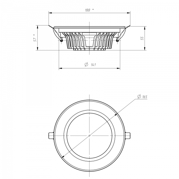 Встраиваемый светильник Эра SDL-10-90-30K-W20 Б0049696