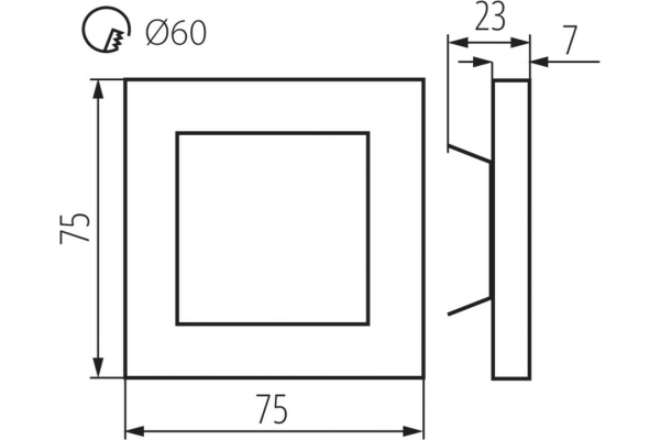 Подсветка для лестниц и ступеней Kanlux Apus Led CW 23107