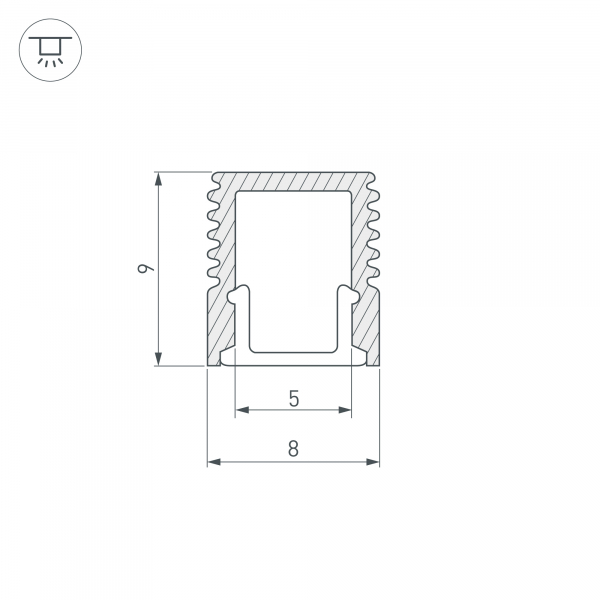 Алюминиевый профиль Arlight SL-MINI-8-2000 WHITE 037109