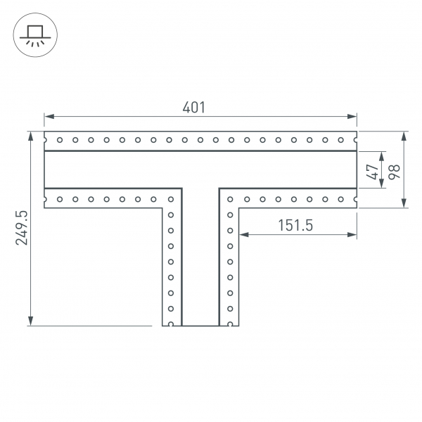 Тройник Arlight SL-LINIA45-FANTOM 030107