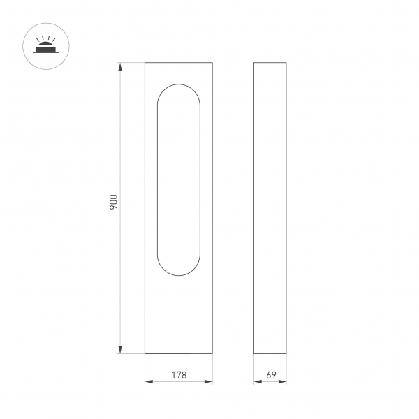 Уличный светильник Arlight LGD-MUSE-BOLL-H900-12W Warm3000 (DG, 296 deg, 230V) 037523