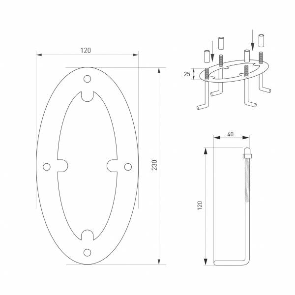 Уличный светильник Arlight LGD-MUSE-BOLL-H2000-18W Warm3000 (DG, 328 deg, 230V) 037522