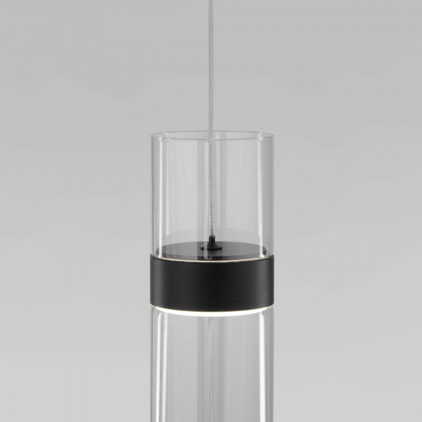 Подвесной светильник Eurosvet Lumen 50244/1 LED черный/прозрачный a061288