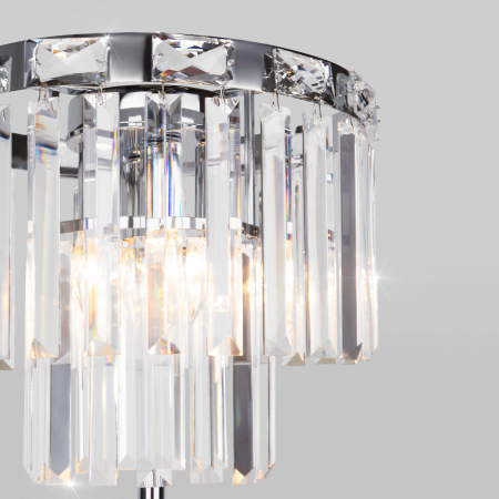 Eurosvet 01137/3 хром/прозрачный хрусталь Strotskis