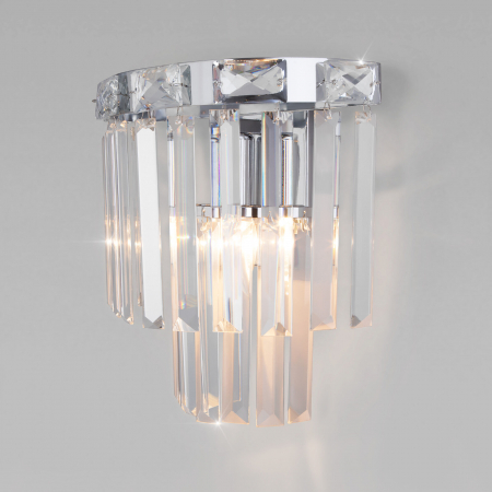 Eurosvet 10130/1 хром/прозрачный хрусталь Strotskis