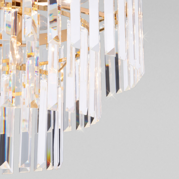 Подвесная люстра Eurosvet Elegante 10130/8 золото/прозрачный хрусталь Strotskis Smart a060644