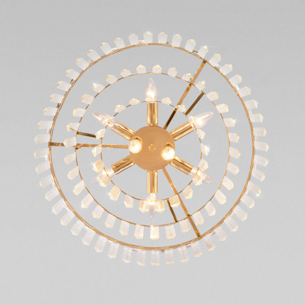 Подвесная люстра Eurosvet Elegante 10130/8 золото/прозрачный хрусталь Strotskis Smart a060644