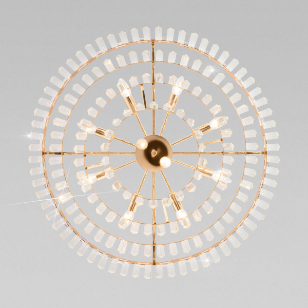 Подвесная люстра Eurosvet Elegante 10130/10 золото/прозрачный хрусталь Strotskis Smart a060643