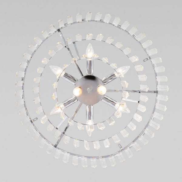 Подвесная люстра Eurosvet Elegante 10130/8 хром/прозрачный хрусталь Strotskis Smart a060642