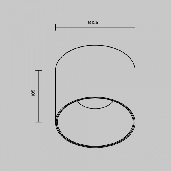 Потолочный светильник Maytoni Technical Alfa LED C064CL-01-25W3K-D-RD-WB