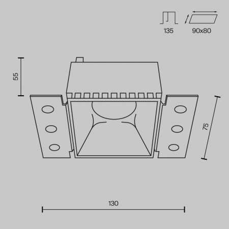 Maytoni DL051-01-GU10-SQ-WB