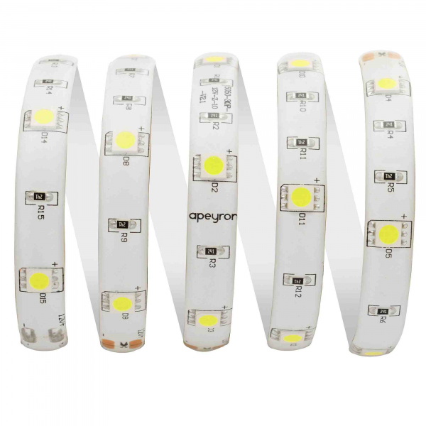 Светодиодная лента Apeyron 12В СТ 7,2Вт/м smd5050 30д/м IP65 360Лм/м 5м 6500К 00-39