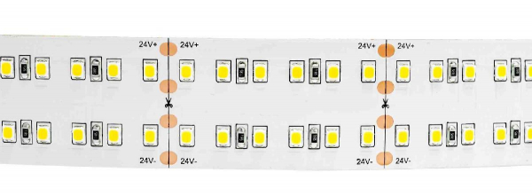 Светодиодная лента Apeyron 24В ПРО 42Вт/м smd2835 240д/м IP20 4200Лм/м 5м 6500К 00-307