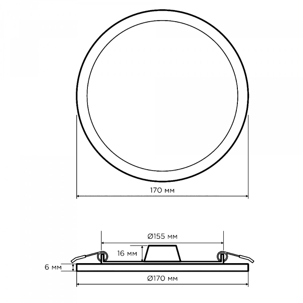 Встраиваемая светодиодная панель Apeyron 06-22