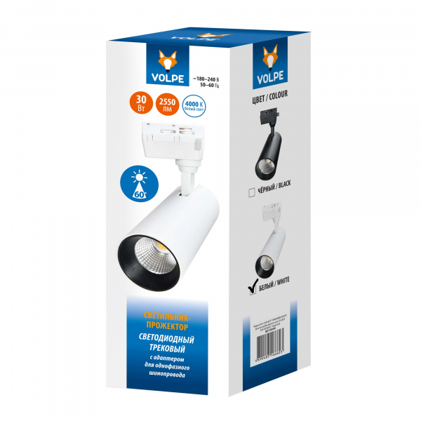 Трековый светильник Volpe ULB-Q277 30W/4000К WHITE UL-00008053