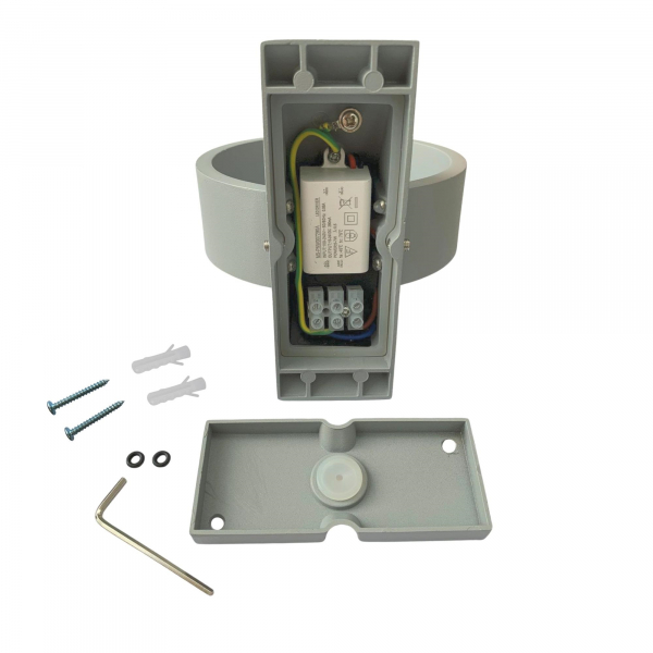 Уличный настенный светильник Uniel ULU-S34A-8W/4000K IP65 GREY UL-00009350