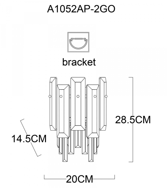 Настенный светильник Arte Lamp Nicoletta A1052AP-2GO