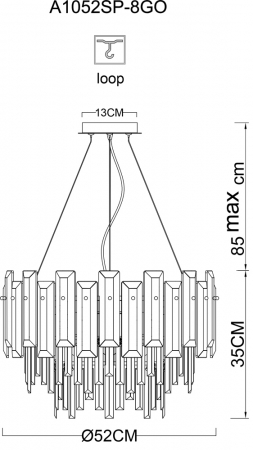 Arte Lamp A1052SP-8GO