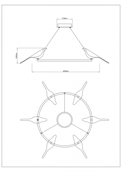 Подвесная люстра Divinare Summer 1188/06 LM-42
