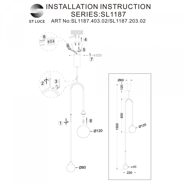 Подвесной светильник ST Luce Vive SL1187.203.02