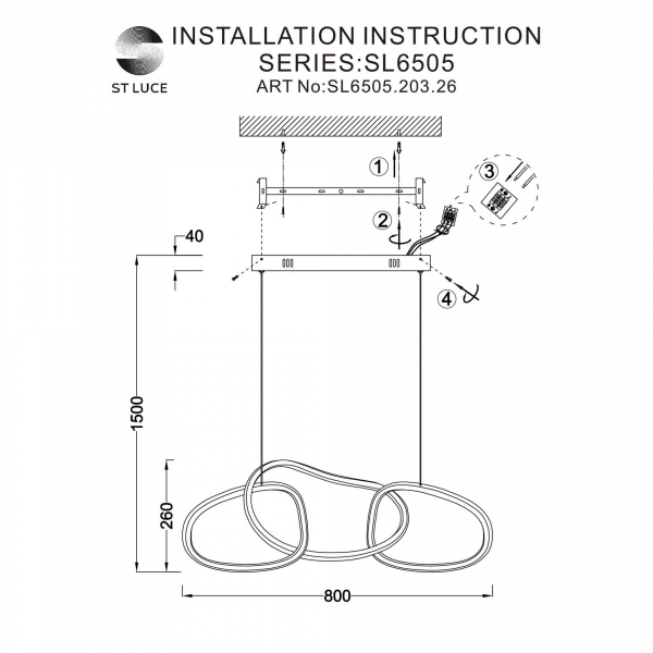 Подвесной светильник ST Luce Abra SL6505.203.26