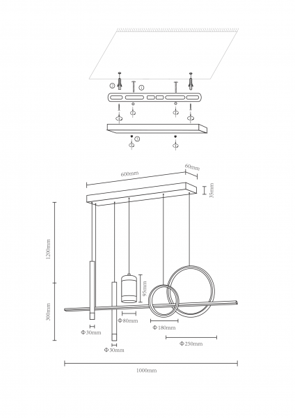Подвесная люстра Velante 431-106-06