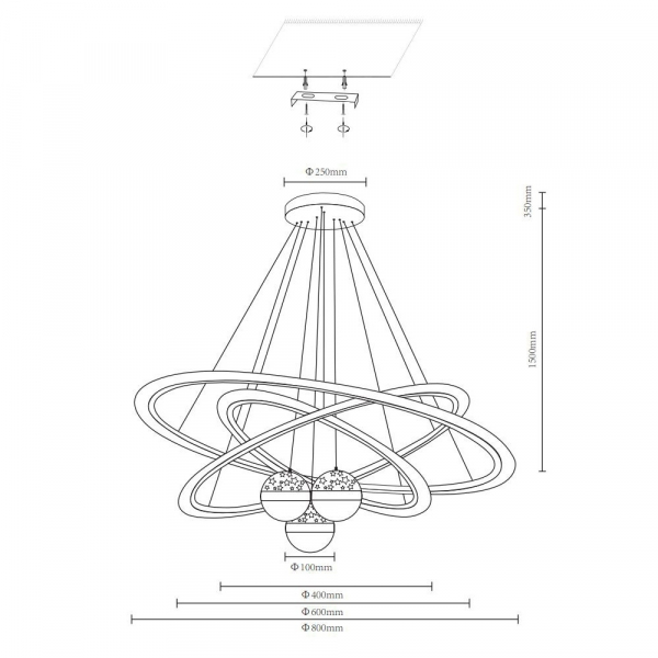 Подвесная люстра Velante 431-303-06