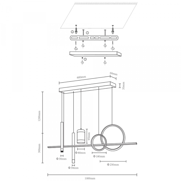 Подвесная люстра Velante 431-306-06
