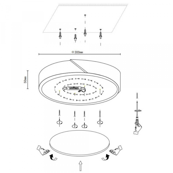 Потолочный светильник Velante 445-407-01