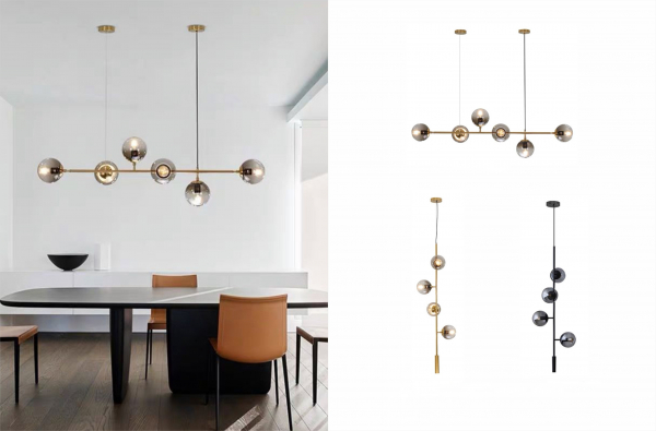 Подвесная люстра iLamp Golden 9136P/6 GL-WH