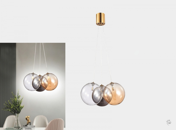 Подвесной светильник iLamp Drop 8110P/3 BR-MLT