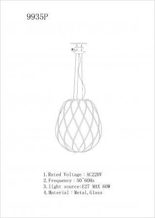 iLamp 9935P/1-D300 CL