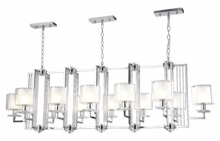 Crystal Lux NICOLAS SP12 L1600 NICKEL/WHITE