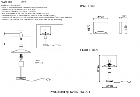Crystal Lux MAESTRO LG1 GOLD