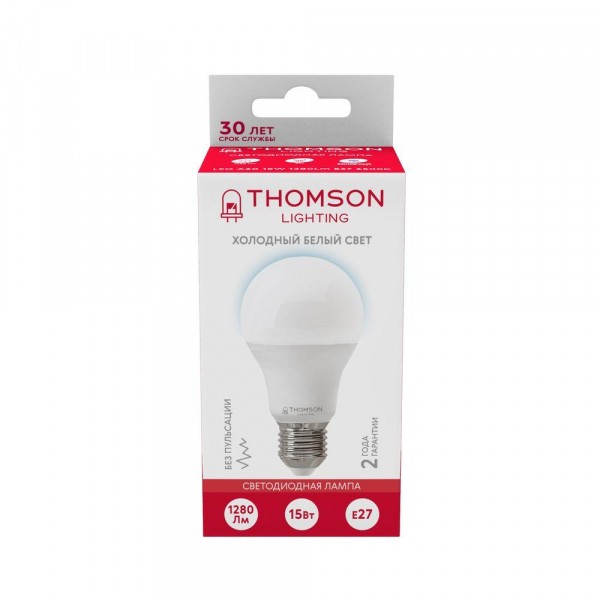 Лампа светодиодная Thomson E27 15W 6500K груша матовая TH-B2305