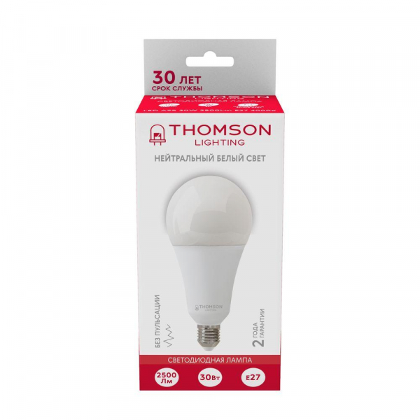 Лампа светодиодная Thomson E27 30W 4000K груша матовая TH-B2355