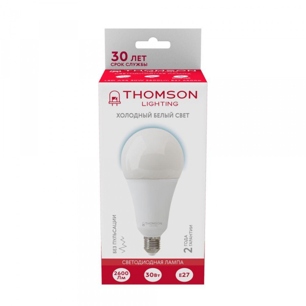 Лампа светодиодная Thomson E27 30W 6500K груша матовая TH-B2356