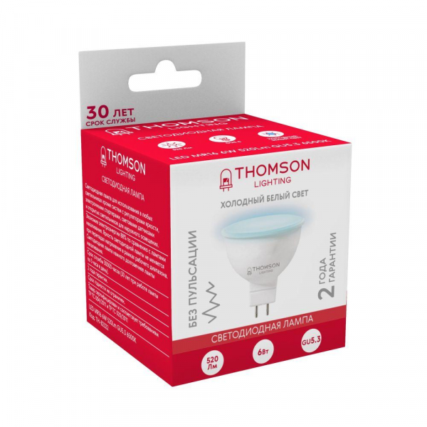 Лампа светодиодная Thomson GU5.3 6W 6500K TH-B2322