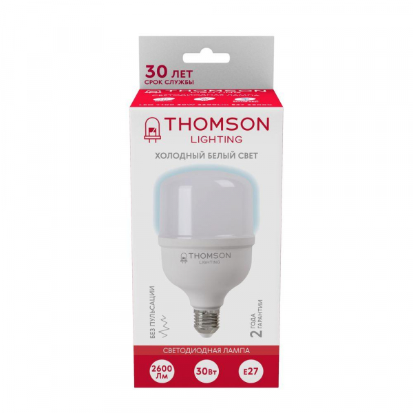 Лампа светодиодная Thomson E27 30W 6500K цилиндр матовый TH-B2364