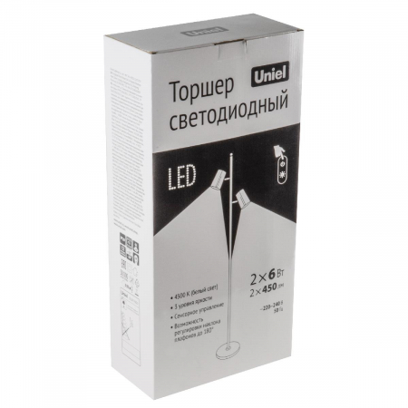 Uniel ULM-T600 2х6W/4500K/DIM BLACK