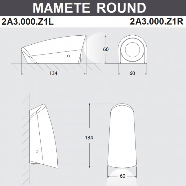Уличный настенный светильник Fumagalli Mamete 2A3.000.000.WXZ1L