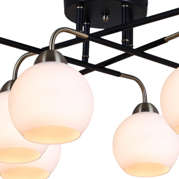 Люстра на штанге Illumico IL0252-8CSQ-79 BK AB