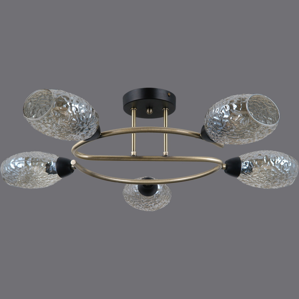 Люстра на штанге Illumico IL0300-5CSQ-79 BK AB