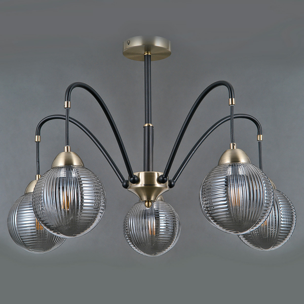 Люстра на штанге Illumico IL0433-5PSQ-79 BK AB