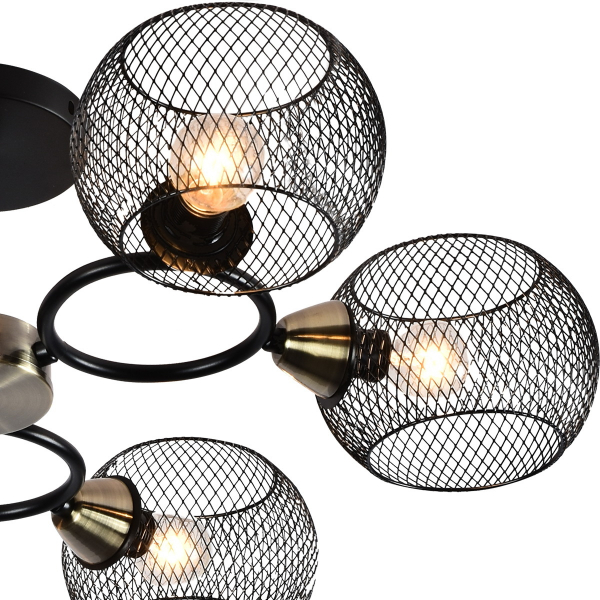 Люстра на штанге Reluce 01281-0.3-06 BK+AB